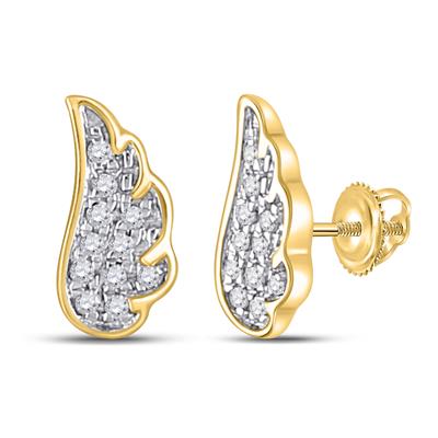 Natural Diamond Angel Wing Stud Earrings – RJ Jewelers